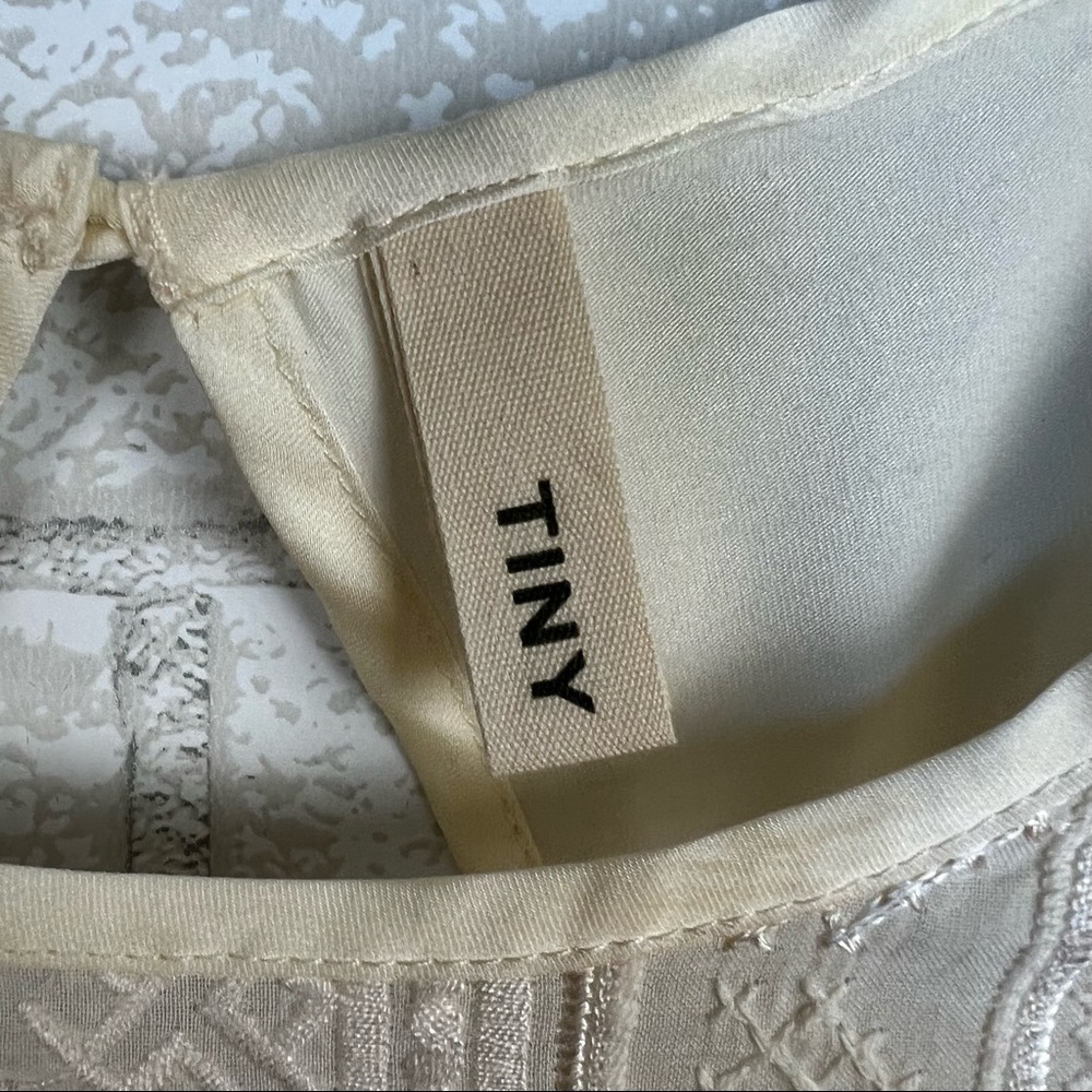 Anthropologie Tiny Cream lace Tank Top - Picture 3 of 7